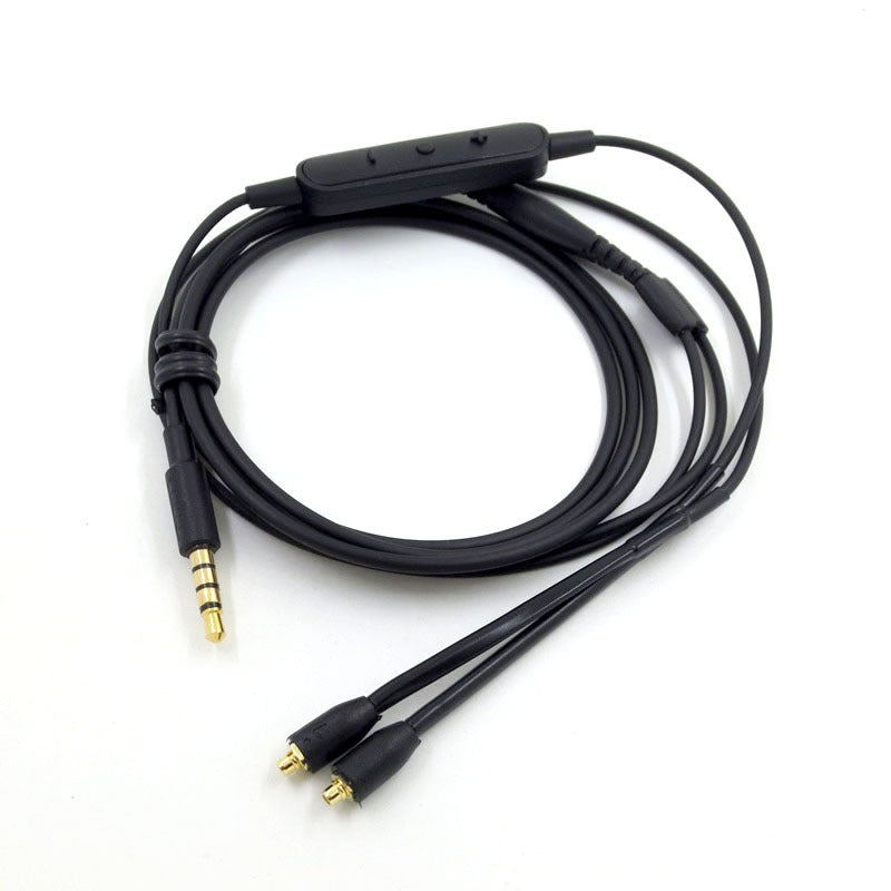 Audio cable suitable for Shure SE215+wired version MMCX interface headphone cable with wired control - Korvel
