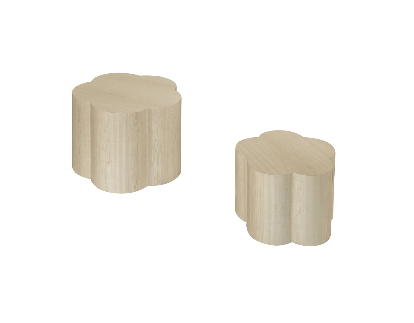 Coffee Table Set of 2, Cloud Coffee Table ,Nesting Coffee Table,End table, Sidetable for Living room ,Bedroom,Office ,Balcony - Korvel
