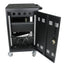 Mobile Charging Cart and Cabinet for Tablets Laptops 30-Device With Combination Lock--Black - Korvel