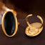 Anillo Abierto Elíptico en Acero Inoxidable - Lujo Francés Ligero