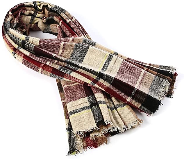 Premium Oversized Women's Scarf in Grey and Brown