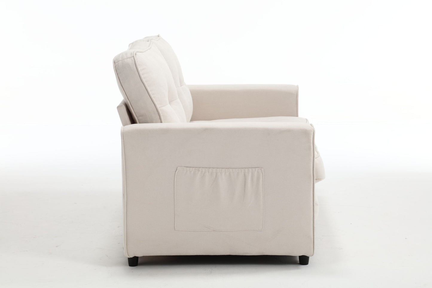 Canapé-lit futon convertible 3 plis - Gris foncé, Gris clair et Beige