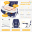 Gbruno A-Shaped High Chair with Lockable Wheels - Navy