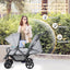 Foldable Lightweight Double Baby Stroller - Gray