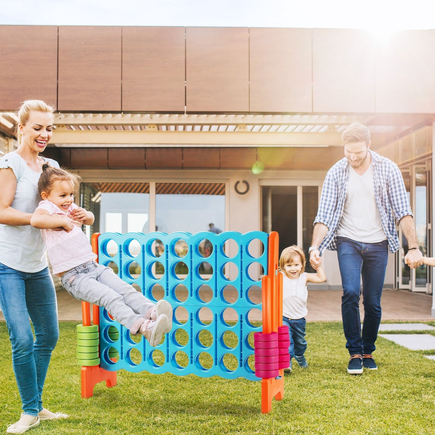 Juego Gigante de 4 en Raya para Diversión Familiar
