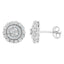 10KT White Gold Double Halo Round-Cut Diamond Stud Earrings