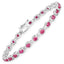 Pulsera de Rubí Genuino de 5.50 Quilates en Plata Esterlina .925