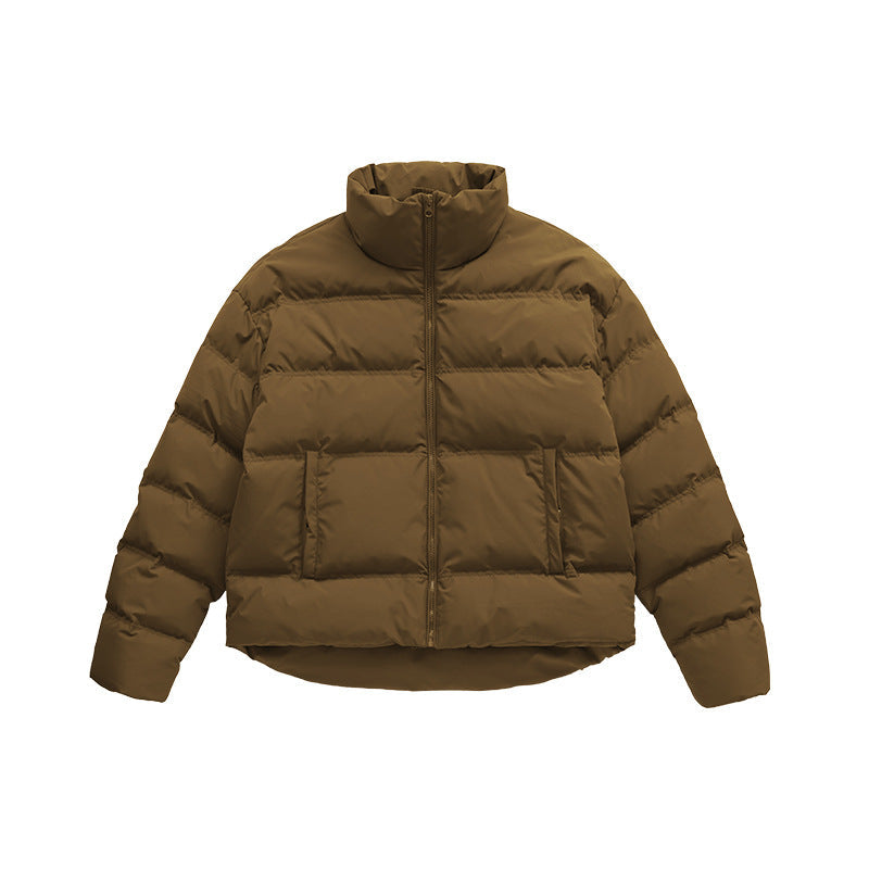Solid Color Puffer Jacket for Men and Women