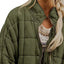 Plus Size Full Zip Quilted Bomber Jacket