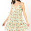 Floral Back Smocked Ruffled Mini Dress