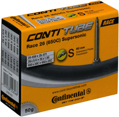 Tubo Continental Supersonic - 26 / 650c x 20 - 25mm Válvula Presta