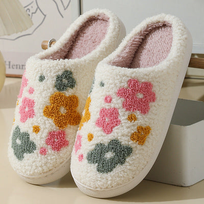 Colorful Floral Cotton Slippers for Cozy Comfort