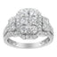 Bague cocktail en diamant en or blanc 14K - Taille 7