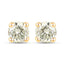 Boucles d'oreilles en or jaune 14K avec diamant LB de 0,86 carat
