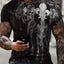 T-shirt à col rond graphique pour hommes grandes tailles à manches courtes