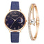 Conjunto de Reloj y Pulsera con Números de Luna