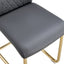 Premium Faux Leather Cushioned Dining Chairs with Metal Legs