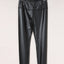 Black Faux Leather High Waist Leggings - Korvel