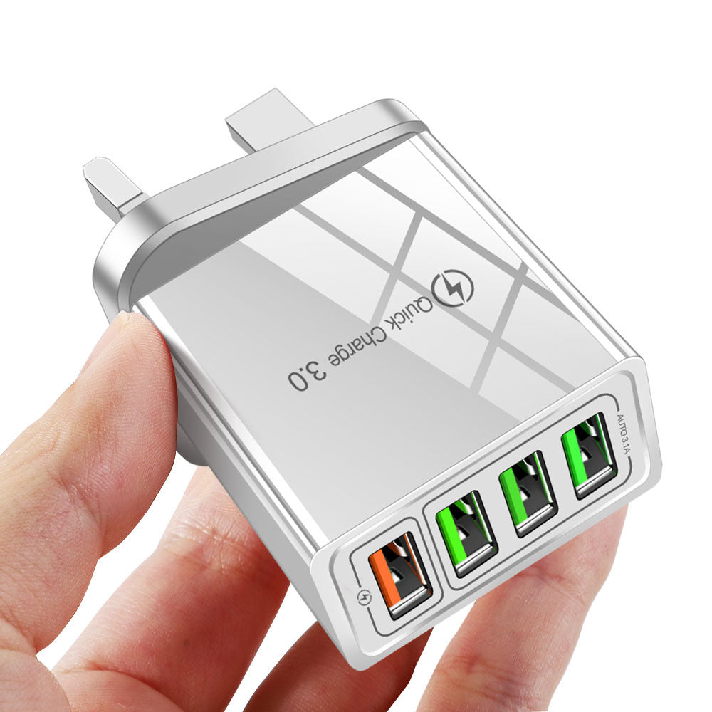 4USB mobile phone charger, multi port USB charging head charger - Korvel