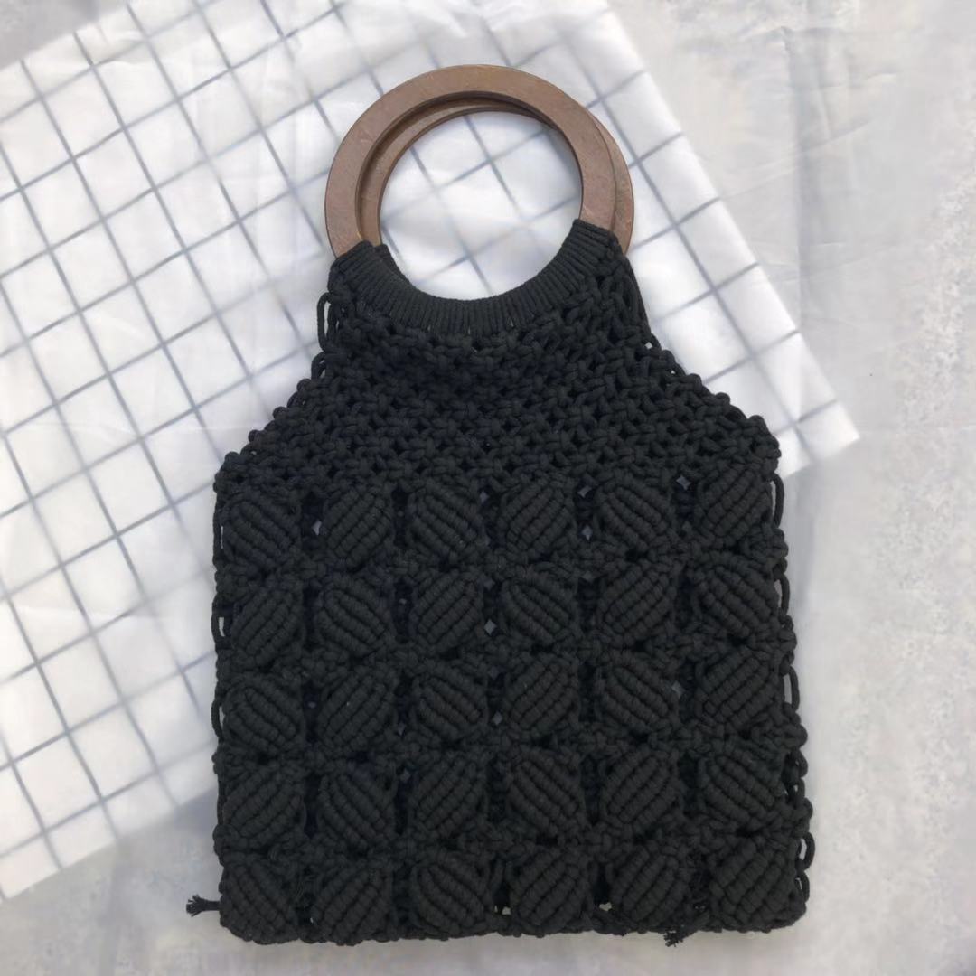 Handmade Rope Straw Beach Bag for Stylish Getaways