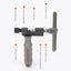 Universal Bike Chain Breaker v3.8: Cuts pins, removes links. For single - 12 speed MTB, road bikes. Repair tool. - Korvel