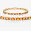 Pulsera de Zafiro Naranja y Diamante Blanco de 12.33 Quilates