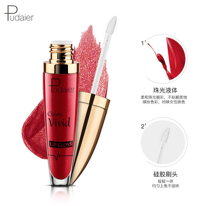 18 Colors Shiny Lip Gloss for Women Long Lasting Matte Glitter Liquid Lipstick Diamond Shiny Lip Gloss Waterproof Lip Makeup - Korvel
