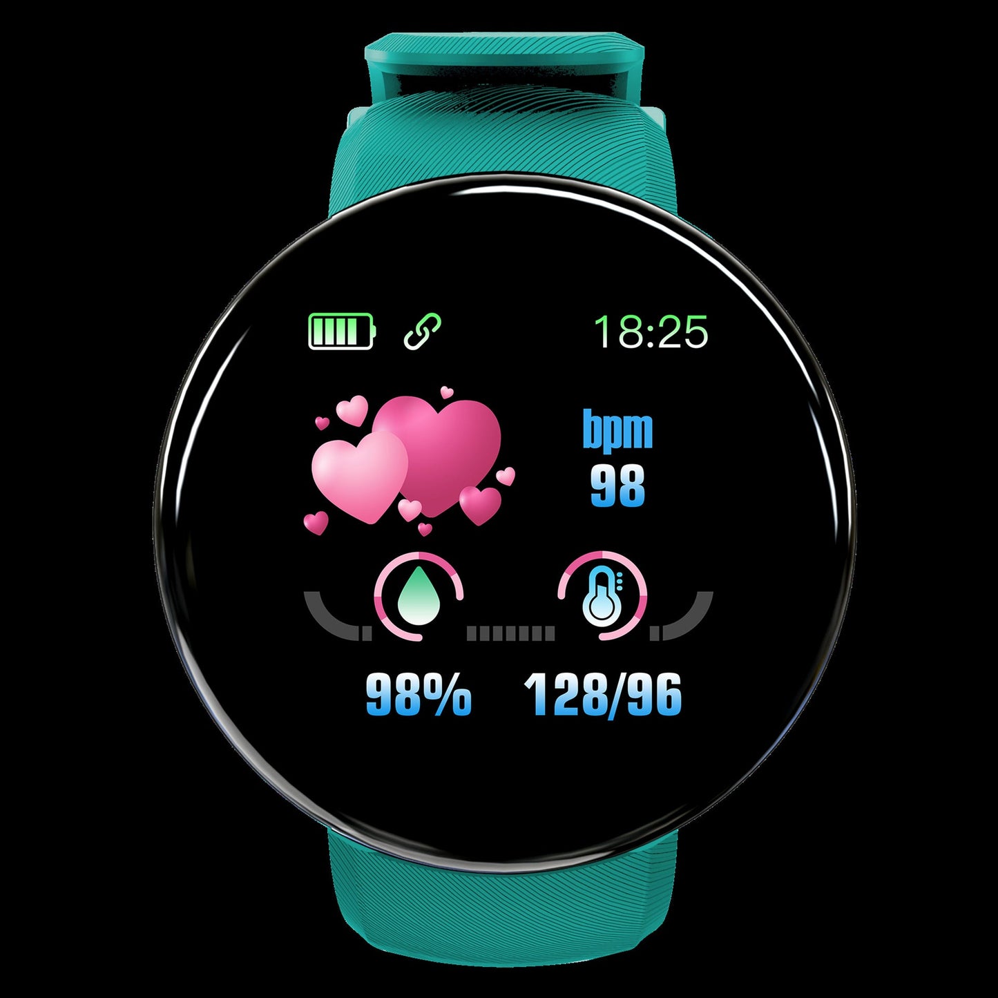 D18 Smart Bracelet Color Round Screen Heart Rate Blood Pressure Sleep Monitoring Pedometer Sports Encyclopedia Star Smart Watch - Korvel