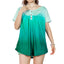 Women's Floral Printed Summer Blouse - Casual Short Sleeve Top