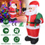 Santas géant gonflable de 1,95 m avec lumières LED