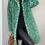 Fall Winter Leopard Print Plush Mid-length Coat