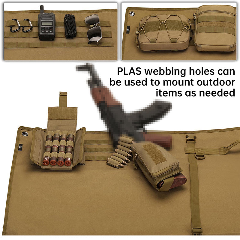 Outdoor non-slip shooting mat: double, portable, tactical, multi-use for training/camping. - Korvel