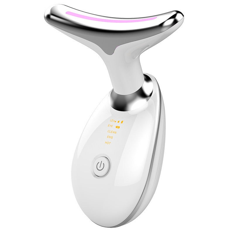 New neck beauty vibration massage neck line instrument, small iron lifting and tightening neck, facial color light introduction beauty instrument - Korvel