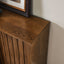 Medieval side panel with 2 sliding doors and solid wood decorative strips, storage cabinet - Korvel