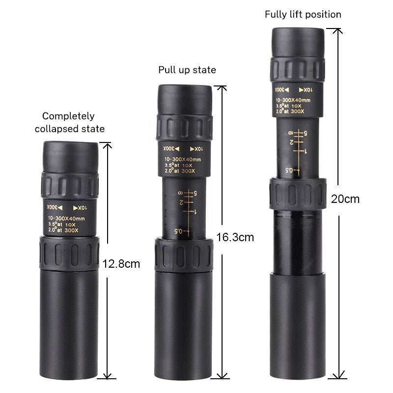 Télescope monoculaire portable HD 10-30×25 pour une utilisation en extérieur
