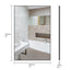 Modern Black Bathroom Mirror - 36x24 Inch Aluminum Frame