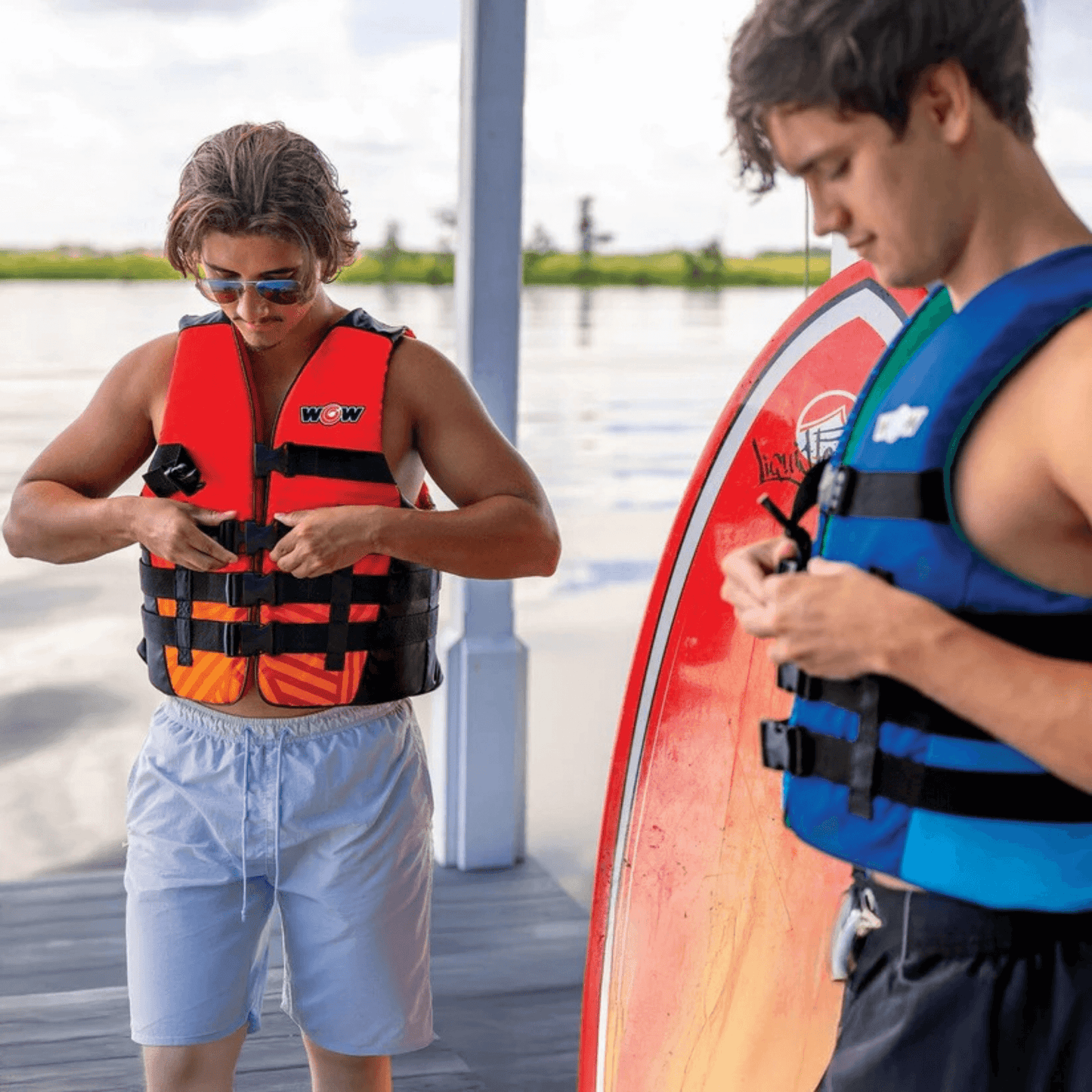 WOW Watersports Vis-Wave Adult Life Vest - Blue