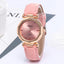Montre en cuir avec strass pour femmes