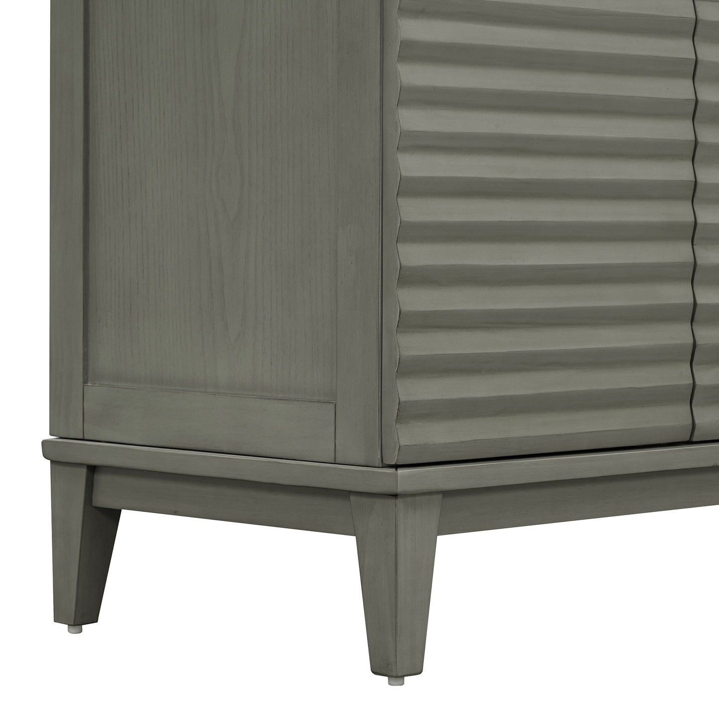 Buffet de rangement TREXM gris antique à 4 portes avec étagères réglables