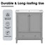 30inchgrey Bathroom Vanity with Sink ComboMulti-functional Bathroom Cabinet with Doors and Drawer Solid Frame and MDF Board - Korvel