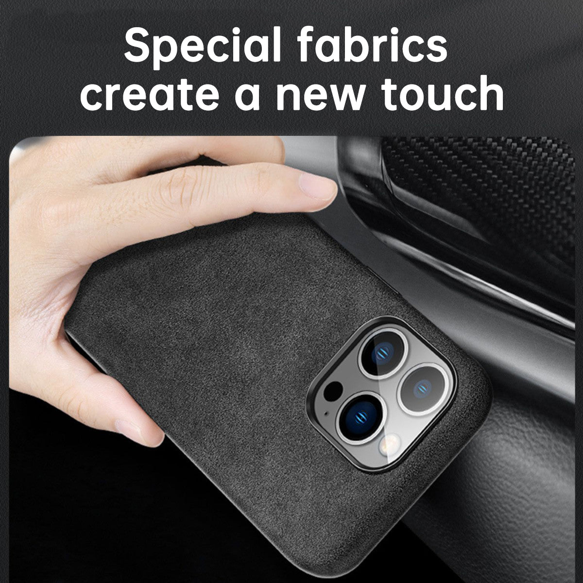 Italian Alcantara Case for iPhone 15 Pro Max Business Leather Phone Back Cover for iPhone 13 Pro Max Magnets - Korvel