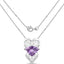 Pendentif en améthyste véritable de 5,80 carats en argent sterling .925
