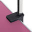 36 inch folding pet grooming table with stainless steel frame and rubber pad, equipped with adjustable armrests and clips (pink) - Korvel