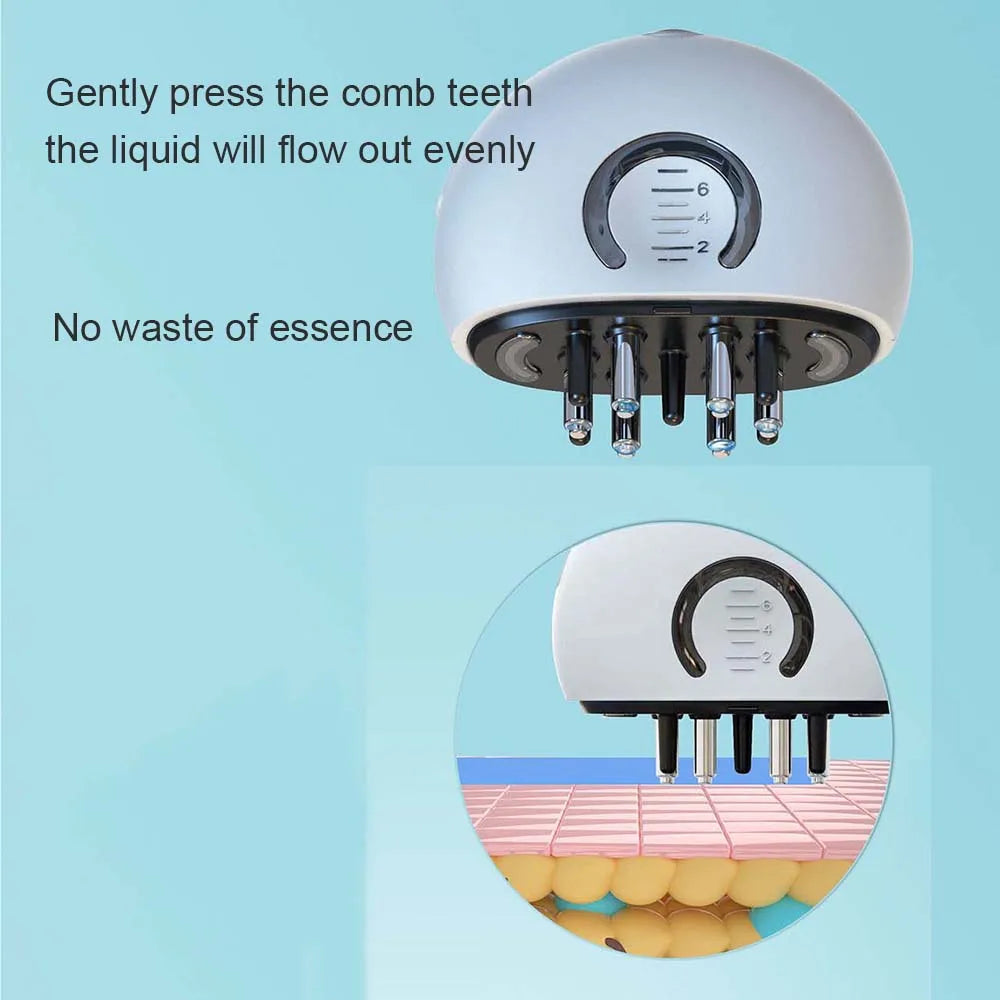 Peigne de croissance capillaire applicateur de cuir chevelu LED pour hommes et femmes