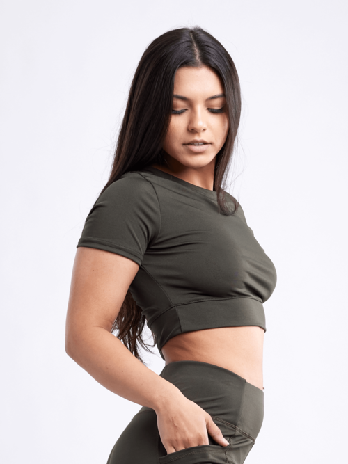 JupiterGear Crop Top à Manches Courtes