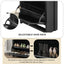 ONTREND Black Shoe Cabinet with 2 Flip Drawers