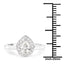 Anillo de Compromiso de Diamante Genuino de 0.64 Quilates en Oro Blanco de 14K