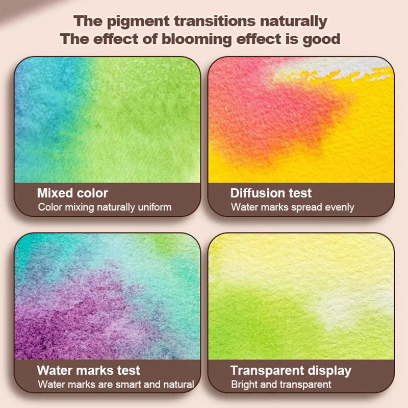 Mingke Mini Watercolor Paint Box with Notebook - 8 Colors
