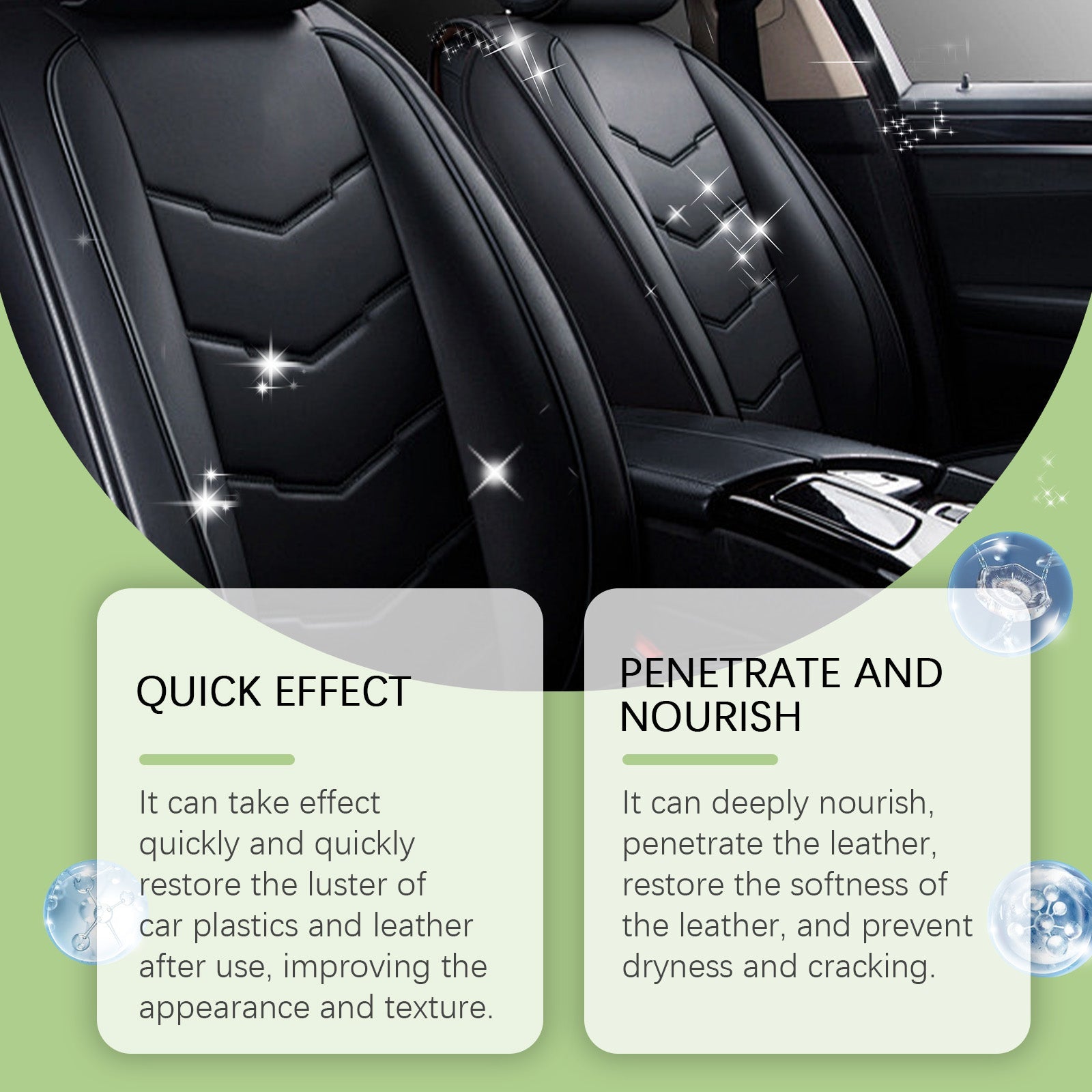 Car Leather Reconditioning Spray, Clean And Decontaminate Bright Car Interior Repair Maintenance Care Spray - Korvel
