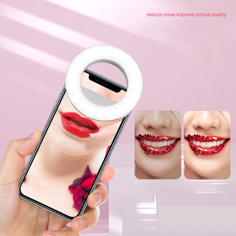 Mobile Phone Fill Light Anchor Beauty Rejuvenation Vibrato Live Charging Light LED Ring Small Indoor Selfie Universal - Korvel